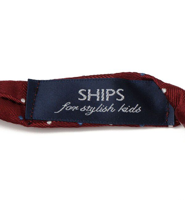 SHIPS KIDS「SHIPS KIDS:セレモニー ドット柄 結びネクタイ」|ネクタイ・蝶ネクタイ|
