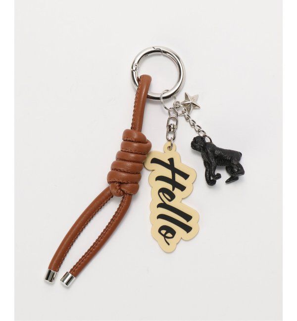 OUTDOOR PRODUCTS Usual Things「追加 LA BOO アニマルBAGチャーム」|キーケース|ブラウン A