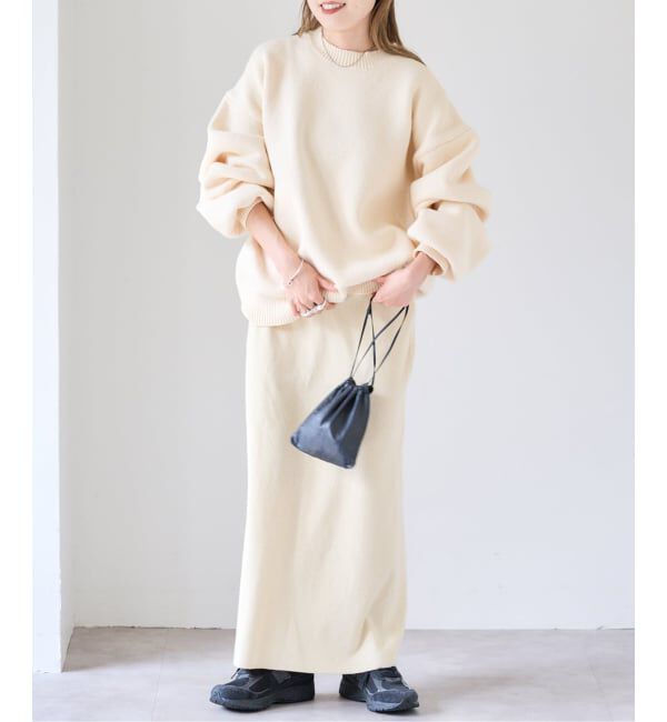 OUTDOOR PRODUCTS Usual Things「ニットリブスリットスカート」|スカート|