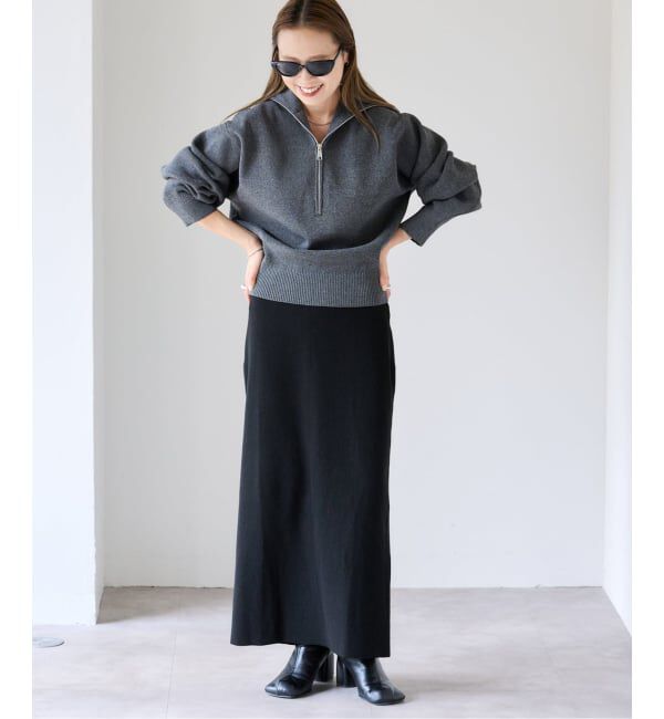 OUTDOOR PRODUCTS Usual Things「ニットリブスリットスカート」|スカート|