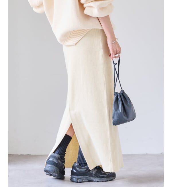 OUTDOOR PRODUCTS Usual Things「ニットリブスリットスカート」|スカート|