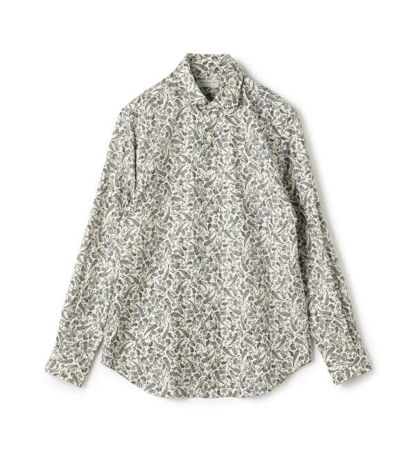 TOMORROWLAND MENS「コットンビエラ ペイズリープリント セミワイドカラーシャツ」|シャツ・ブラウス|12 ホワイト系