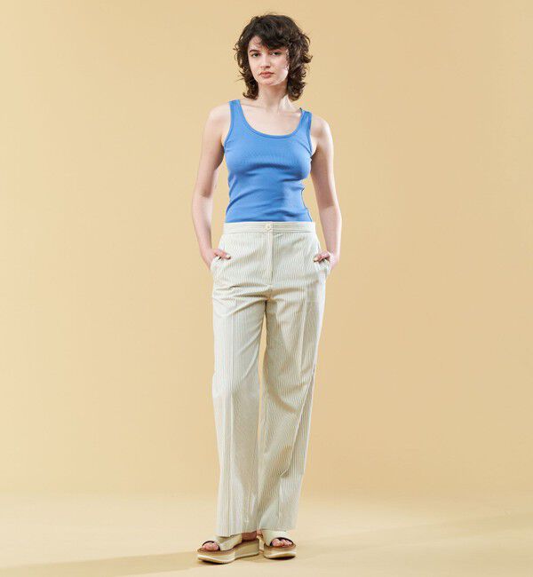 DES PRES「ドライコットンギャバジン ストレートパンツ」|スラックス|