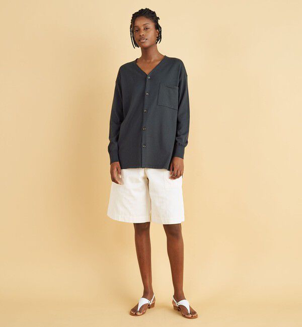 GALERIE VIE「エクストラファインゲージコットン Vネックカーディガン」|カーディガン|