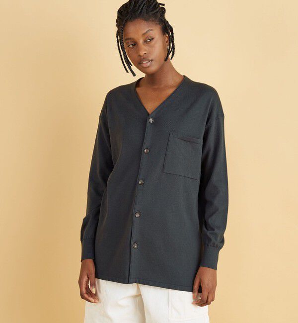 GALERIE VIE「エクストラファインゲージコットン Vネックカーディガン」|カーディガン|