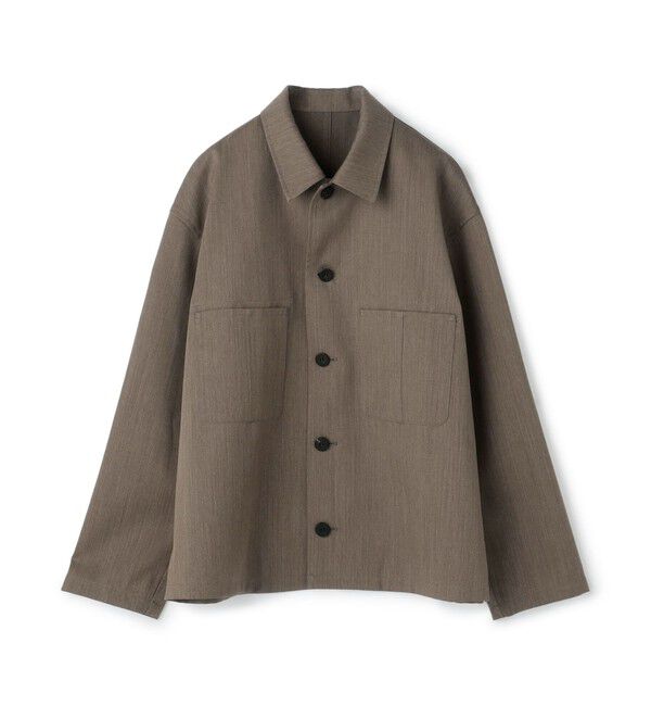 GALERIE VIE「ウールライトギャバジン シャツジャケット」|テーラードジャケット|47 ブラウン