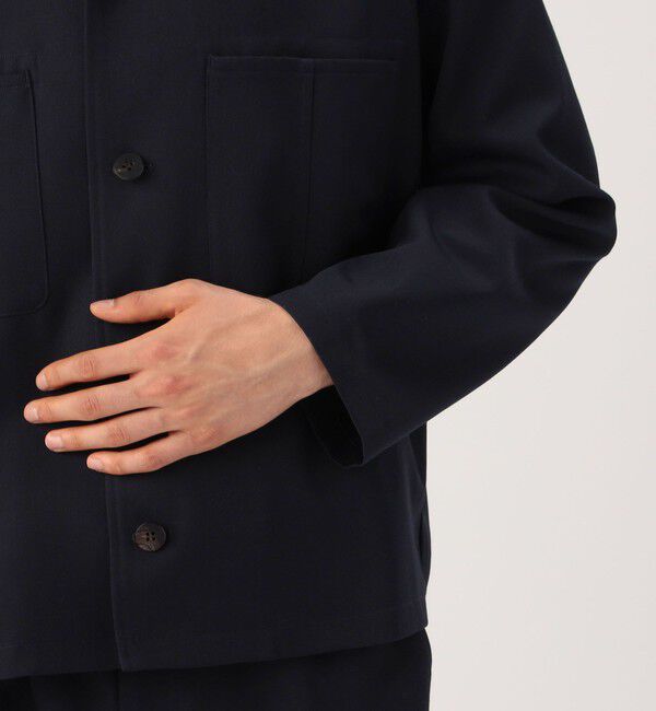 GALERIE VIE「ウールライトギャバジン シャツジャケット」|テーラードジャケット|