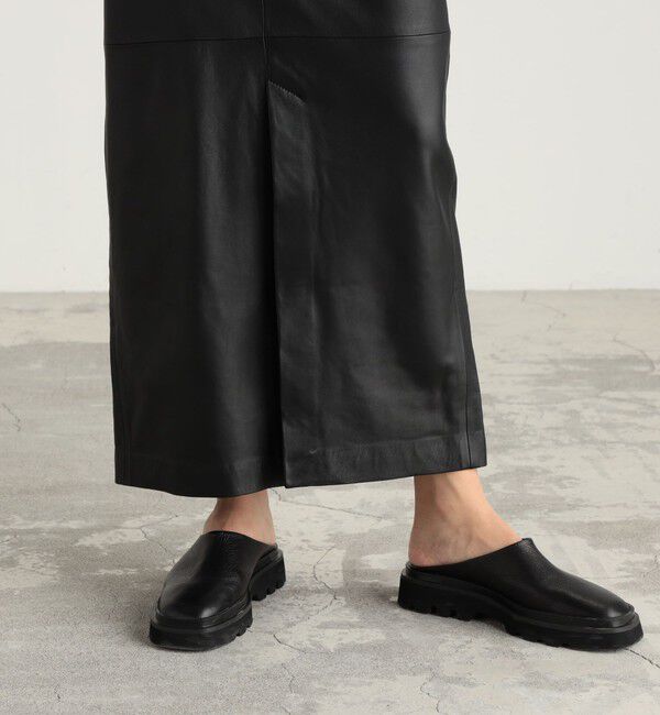 Edition「ラムレザーIラインロングスカート」|スカート|