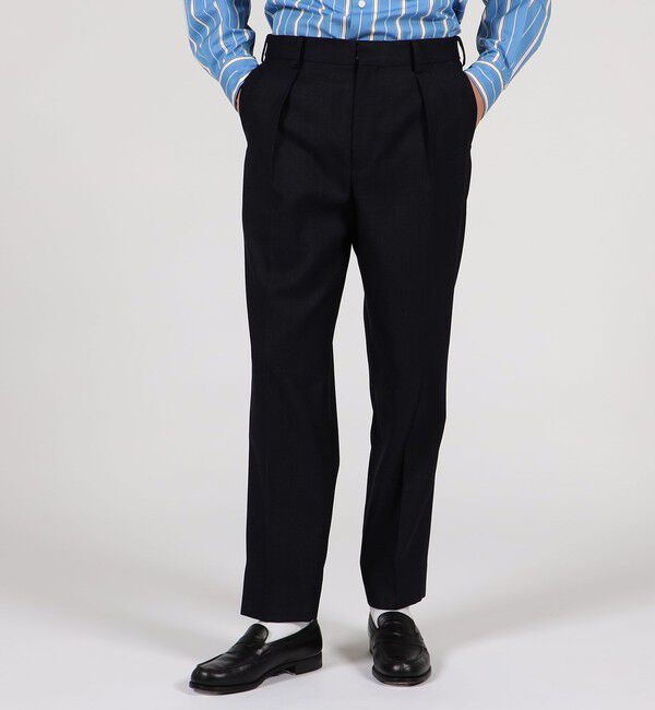 TOMORROWLAND MENS「ウールデニムシャンブレーサイドアジャスター」|スラックス|