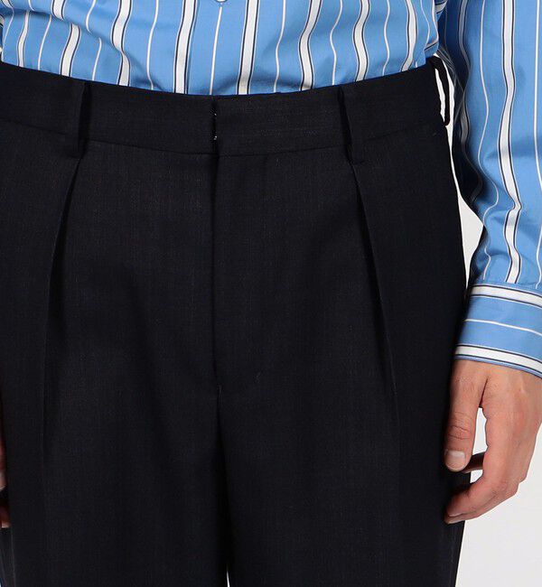 TOMORROWLAND MENS「ウールデニムシャンブレーサイドアジャスター」|スラックス|