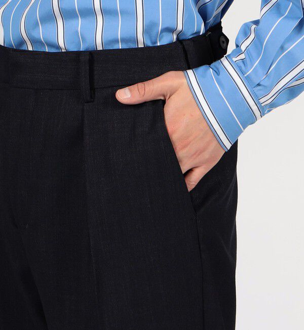 TOMORROWLAND MENS「ウールデニムシャンブレーサイドアジャスター」|スラックス|