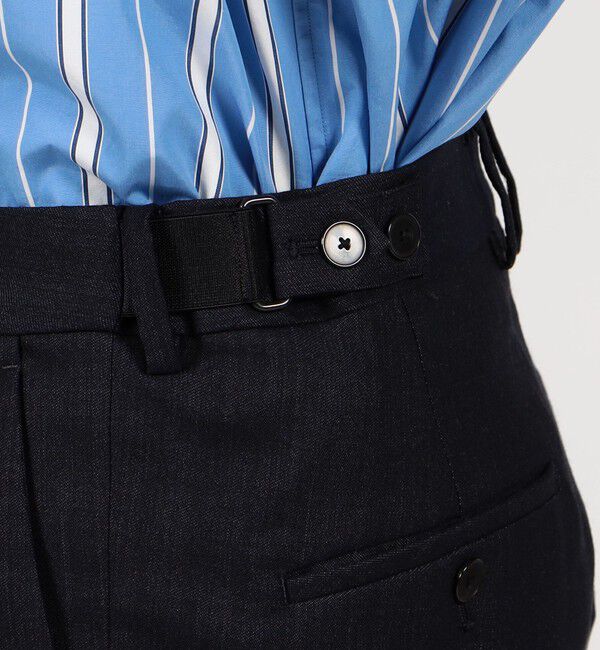 TOMORROWLAND MENS「ウールデニムシャンブレーサイドアジャスター」|スラックス|