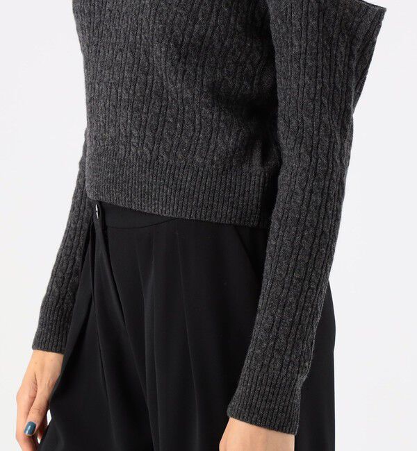 Edition「スリットスリーブケーブルニットプルオーバー」|ニット・セーター|