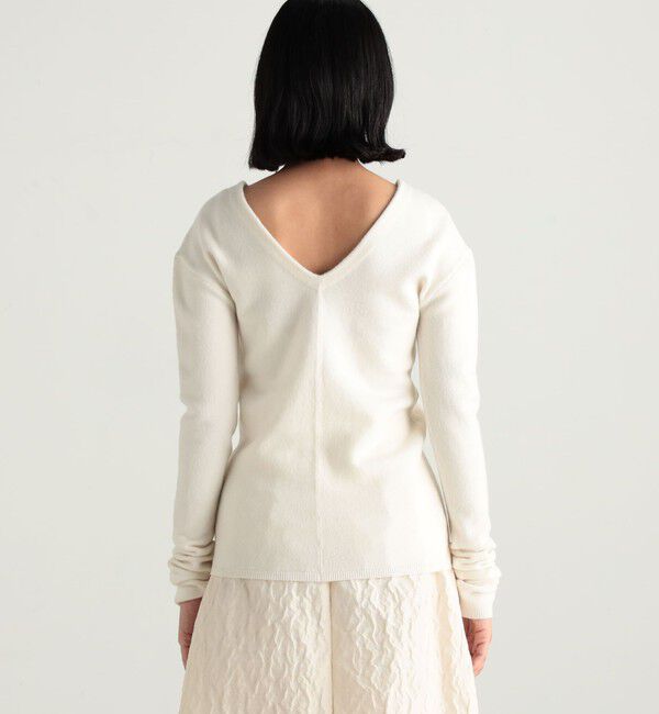Edition「ストレッチラムVネックプルオーバー」|ニット・セーター|