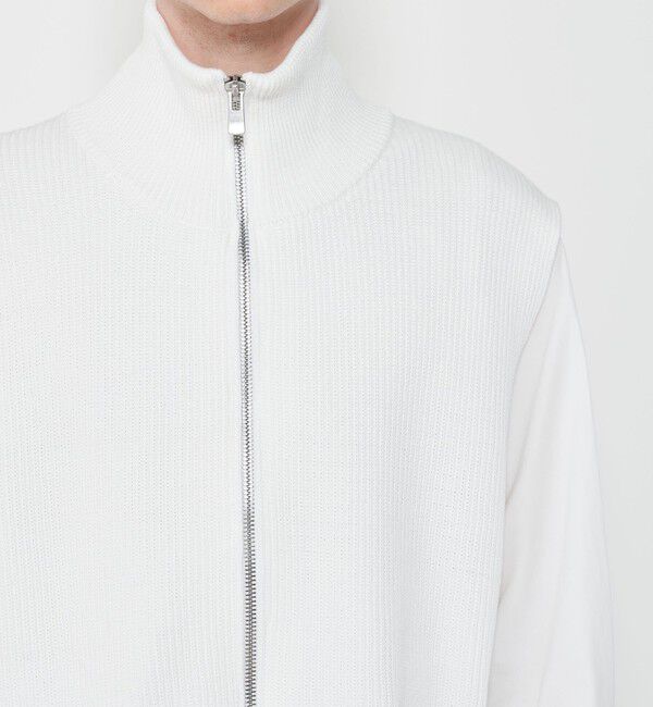 GALERIE VIE「コットンハーフカーディガン ハーフジップベスト」|ベスト・ジレ|