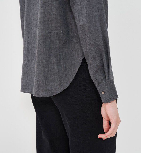 GALERIE VIE「リネンポプリン カットオフフリルシャツ」|シャツ・ブラウス|