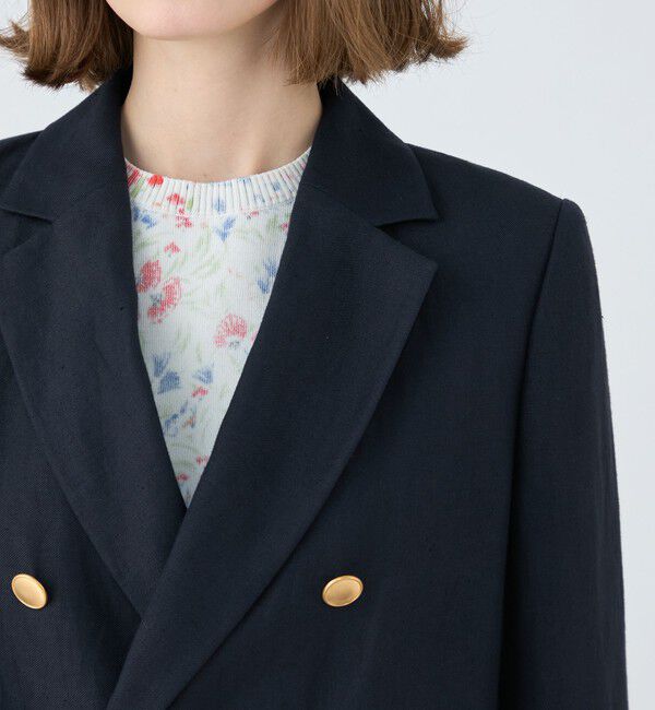 MACPHEE「リネンレーヨンツイル ダブルブレストブレザー」|テーラードジャケット|