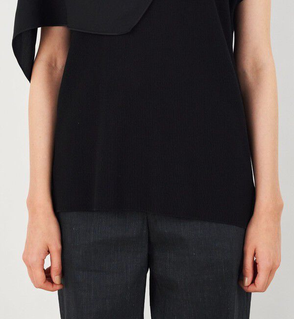 DES PRES「ファブリックコンビニット スカーフプルオーバー」|ニット・セーター|