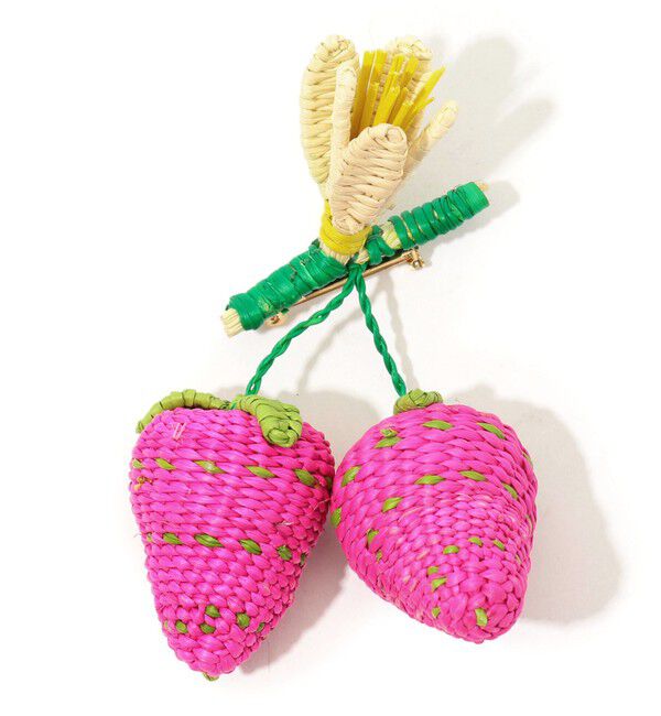 TOMORROWLAND GOODS「MERCEDES SALAZAR Strawberries ブローチ」|ブローチ・コサージュ|34 ピンク系
