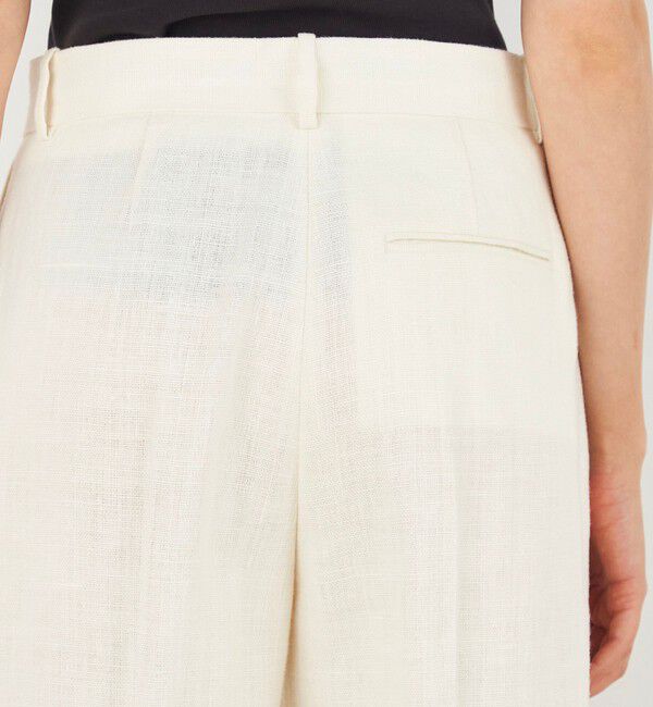 DES PRES「ウェットリネン 2タックパンツ」|スラックス|