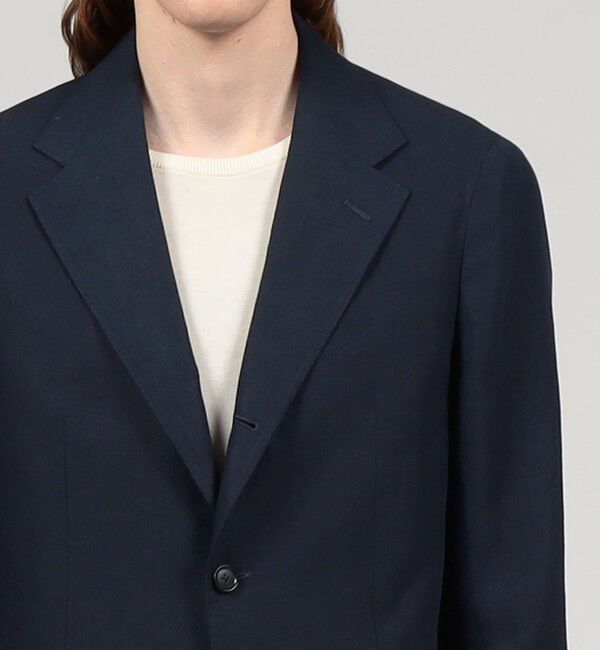 TOMORROWLAND MENS「リネン シングルブレステッド3Bジャケット」|テーラードジャケット|