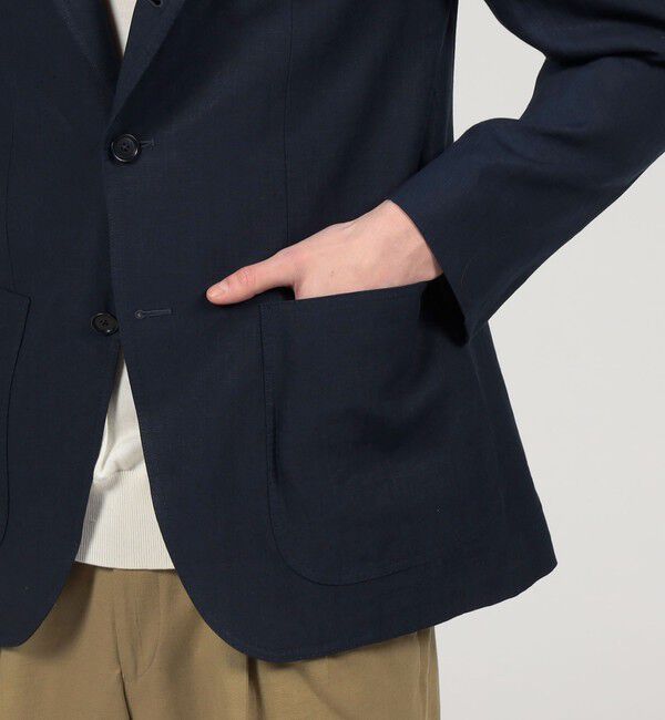 TOMORROWLAND MENS「リネン シングルブレステッド3Bジャケット」|テーラードジャケット|