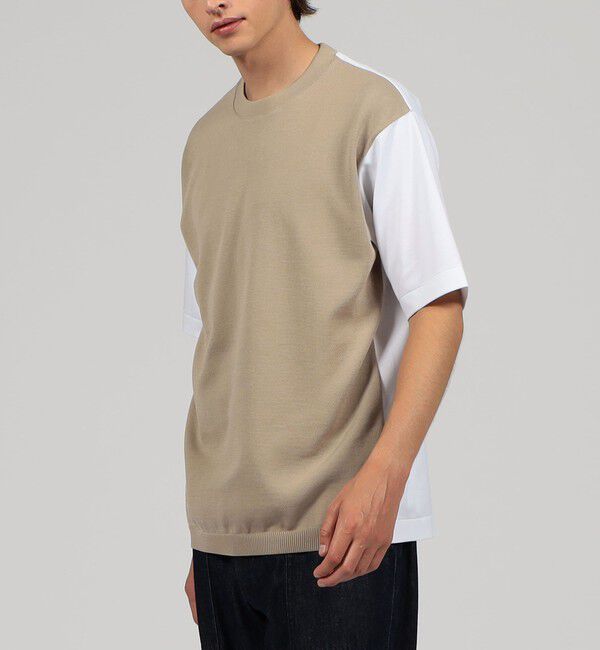 TOMORROWLAND MENS「コットン ニットコンビTシャツ」|Tシャツ・カットソー|