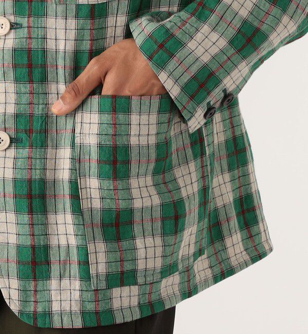 CABaN「CABaN リネン チェック3Pジャケット」|テーラードジャケット|