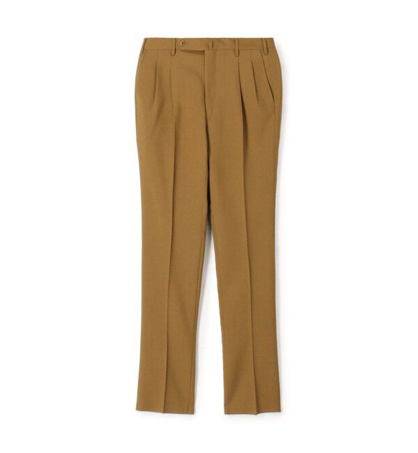 TOMORROWLAND MENS「ペーパーウール アウト2プリーツテーパードスラックス」|スラックス|47 ブラウン