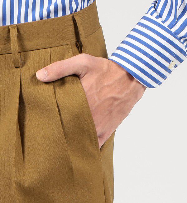 TOMORROWLAND MENS「ペーパーウール アウト2プリーツテーパードスラックス」|スラックス|