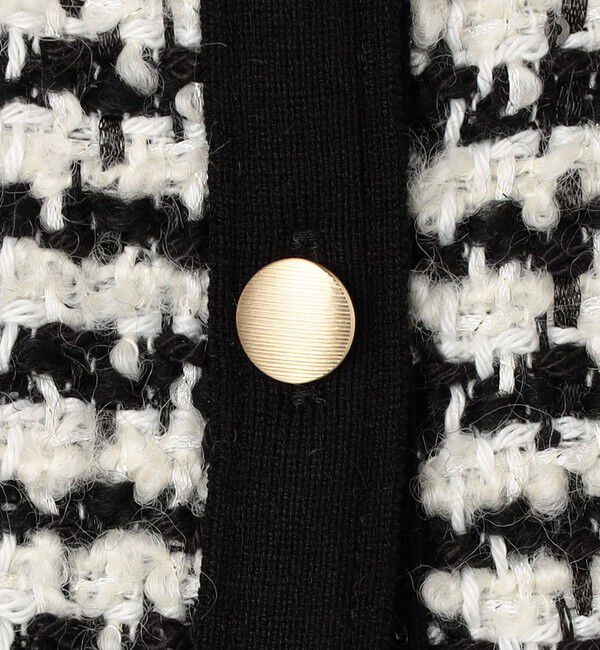 Ballsey「ニットコンビツイード フレンチスリーブジレ」|ベスト・ジレ|