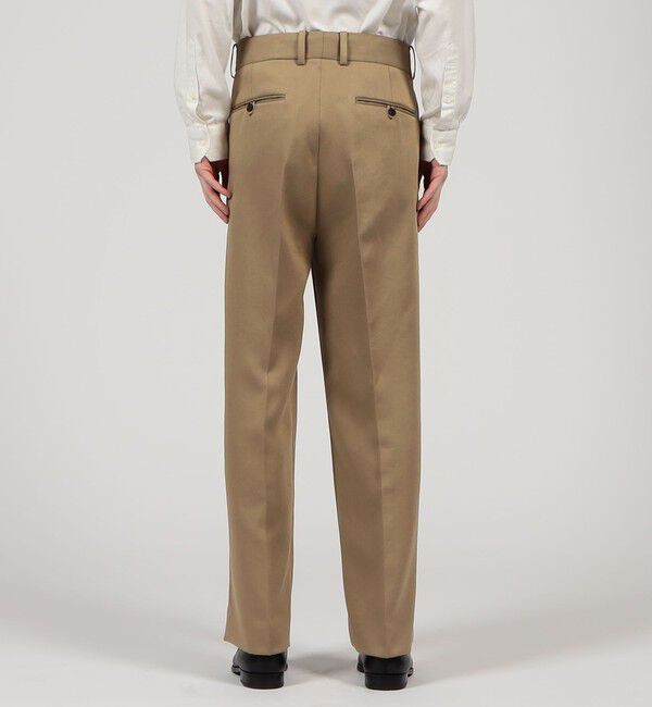 TOMORROWLAND MENS「アルデンテサテン 2タックワイドストレートパンツ」|スラックス|