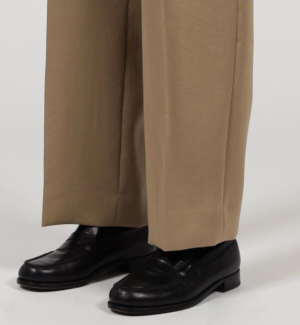 TOMORROWLAND MENS「アルデンテサテン 2タックワイドストレートパンツ」|スラックス|