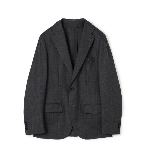 TOMORROWLAND MENS「Super120'sウールポリエスエル シングルブレステッド2Bジャケット」|テーラードジャケット|17 チャコールグレー