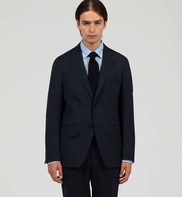 TOMORROWLAND MENS「Super120'sウールポリエスエル シングルブレステッド2Bジャケット」|テーラードジャケット|