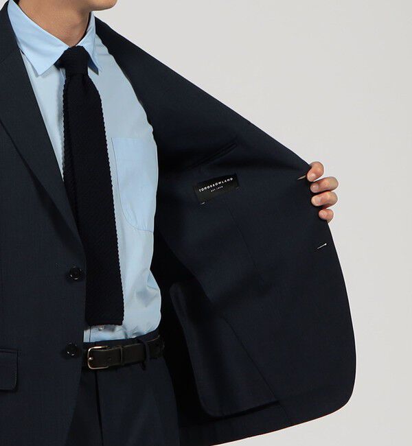 TOMORROWLAND MENS「Super120'sウールポリエスエル シングルブレステッド2Bジャケット」|テーラードジャケット|