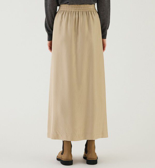 GALERIE VIE「フェブリルシルク サイドタックマキシスカート」|フレア|