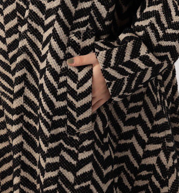 TOMORROWLAND GOODS「HAVERSACK ウールロービングヘリンボーン バルカラーコート」|ステンカラーコート|