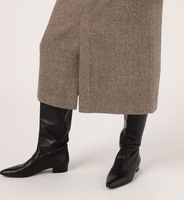 MACPHEE「【WEB限定】ツイーディーサージ Vネックジャンパースカート」|ジャンパースカート|