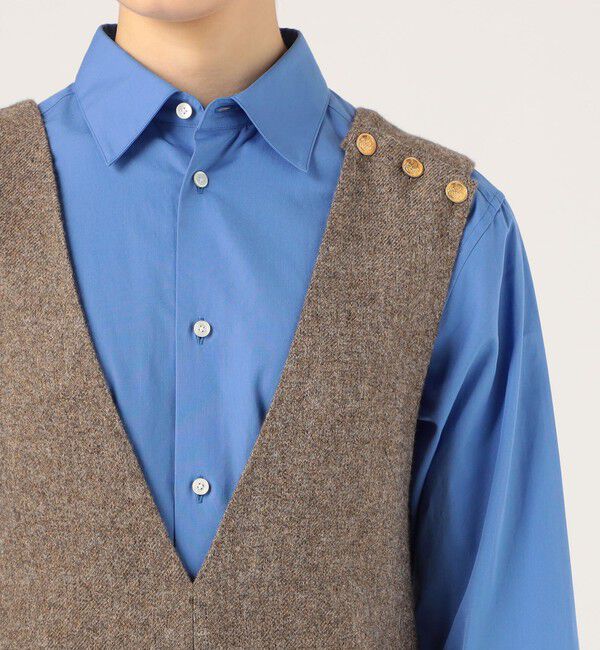 MACPHEE「【WEB限定】ツイーディーサージ Vネックジャンパースカート」|ジャンパースカート|