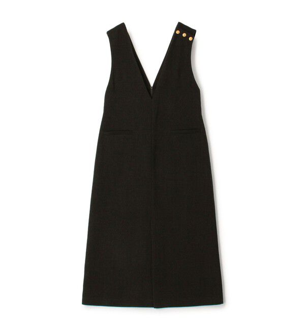 MACPHEE「【WEB限定】ツイーディーサージ Vネックジャンパースカート」|ジャンパースカート|59 ダークグリーン