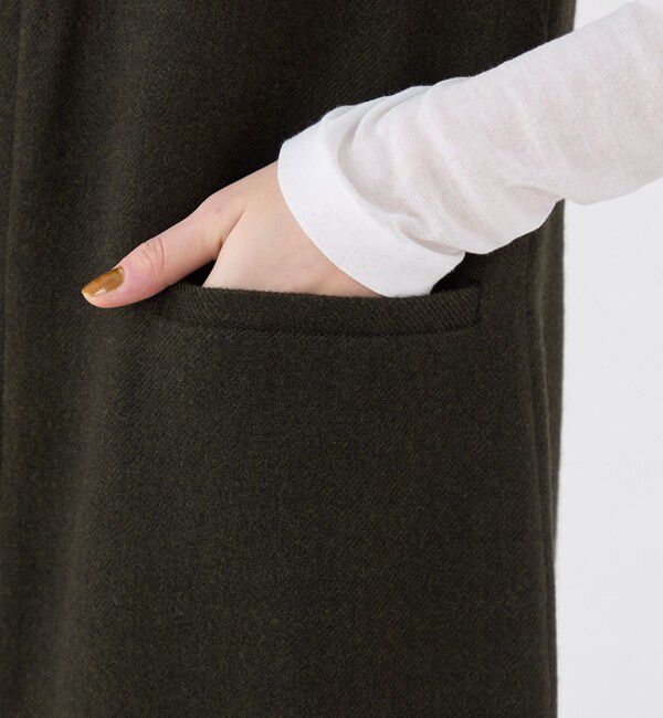 MACPHEE「【WEB限定】ツイーディーサージ Vネックジャンパースカート」|ジャンパースカート|