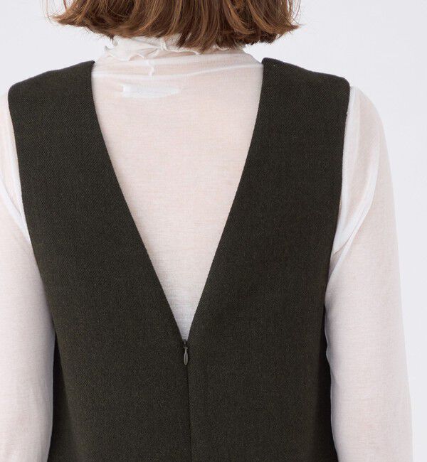 MACPHEE「【WEB限定】ツイーディーサージ Vネックジャンパースカート」|ジャンパースカート|