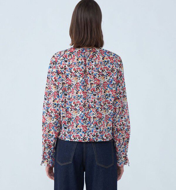 SOULEIADO「コットンボイルプリント ショートブラウス」|シャツ・ブラウス|