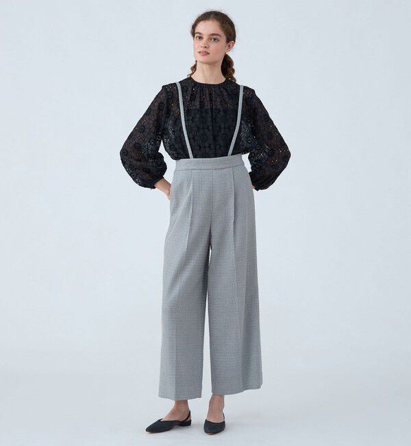 Ballsey「【一部WEB先行予約】ライトファンシーツイード サスペンダーワイドパンツ」|その他|