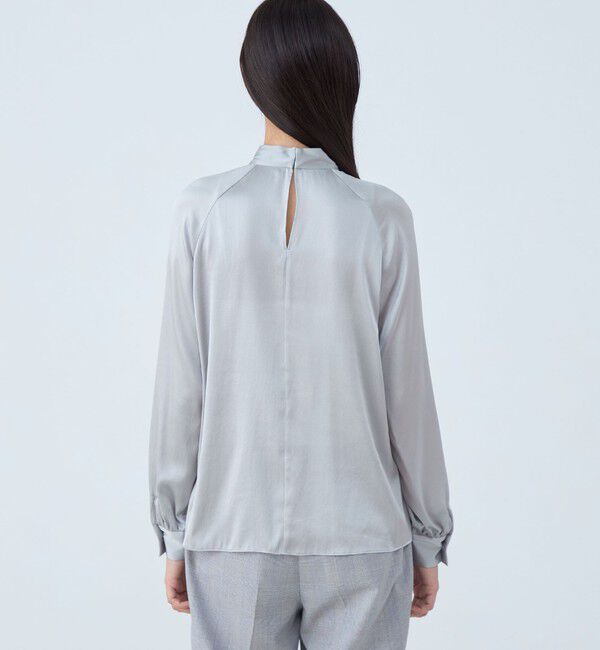 TOMORROWLAND collection「ウォッシャブルサテン フロントタイブラウス」|シャツ・ブラウス|