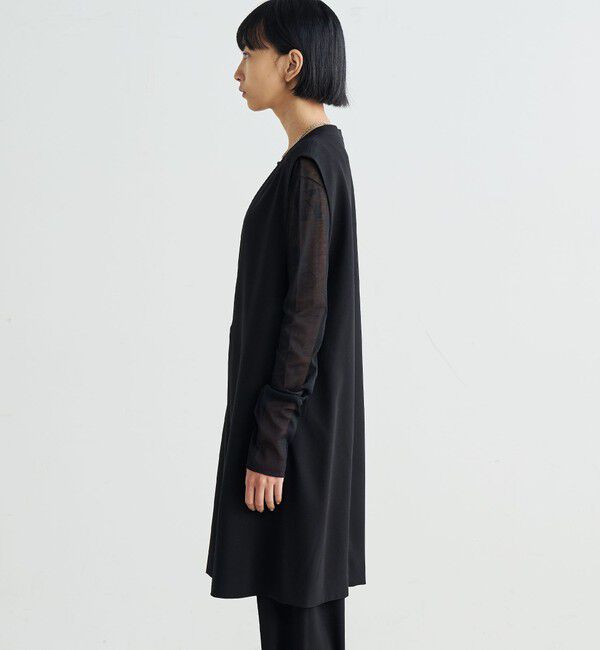 Edition「バックサテンジョーゼット Vネックジレ」|ベスト・ジレ|