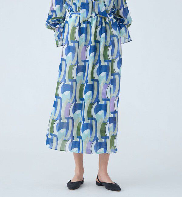 Ballsey「オプティカルプリント イージーラップスカート」|スカート|