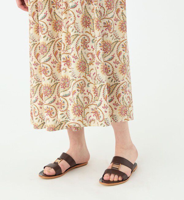 SOULEIADO「レーヨンプリント アシンメトリーフリルワンピース」|ワンピース|