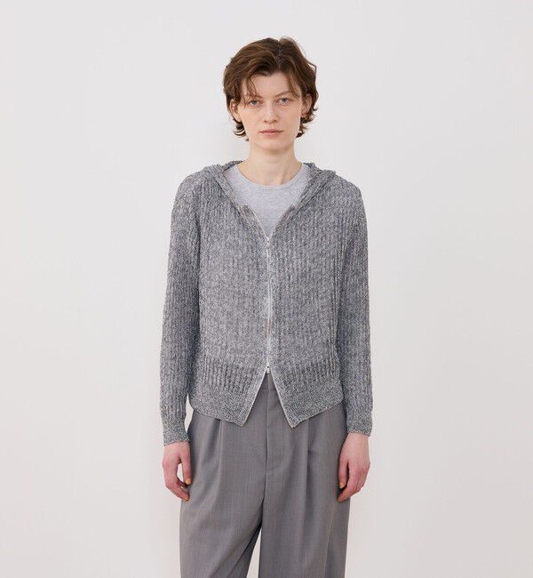 GALERIE VIE「コットンリネンムリネ フーデッドカーディガン」|カーディガン|